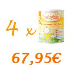BABYBIO 3 Leche Crecimiento 4x900g